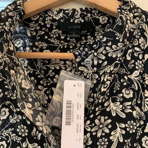 J Crew long sleeve button down floral dress